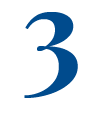 A large, blue number three is displayed on a light gray background.