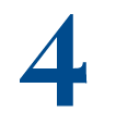 A large, blue number 4 is centered on a light gray background.