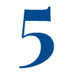 A large, blue number 5 on a plain white background.
